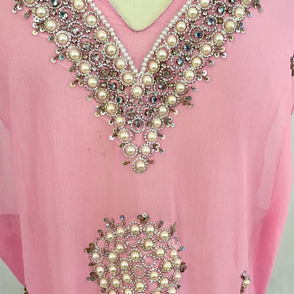 Handmade Pearl and Rhinestone Embellished Duster - Picture 10 of 11